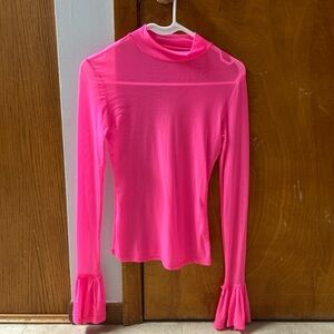 Women's Pink Long Sleeve Top